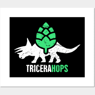 Tricerahops | Dinosaur Triceratops Craft Beer Posters and Art